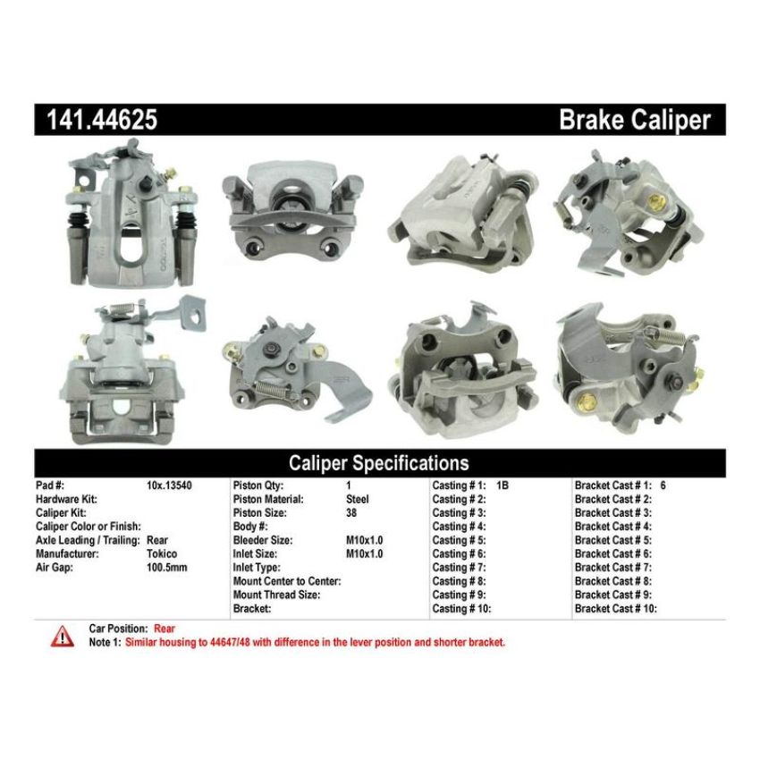 CENTRIC PARTS 141.44625 Centric Semi-Loaded Brake Caliper