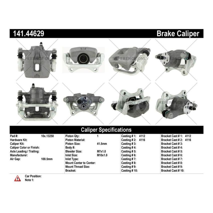 CENTRIC PARTS 141.44629 Centric Semi-Loaded Brake Caliper
