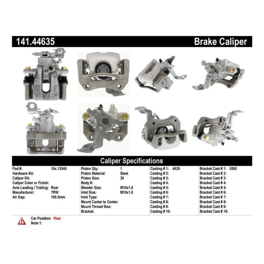 CENTRIC PARTS 141.44635 Centric Semi-Loaded Brake Caliper