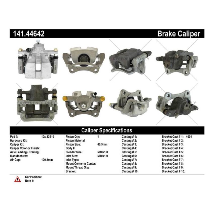 CENTRIC PARTS 141.44642 Centric Semi-Loaded Brake Caliper