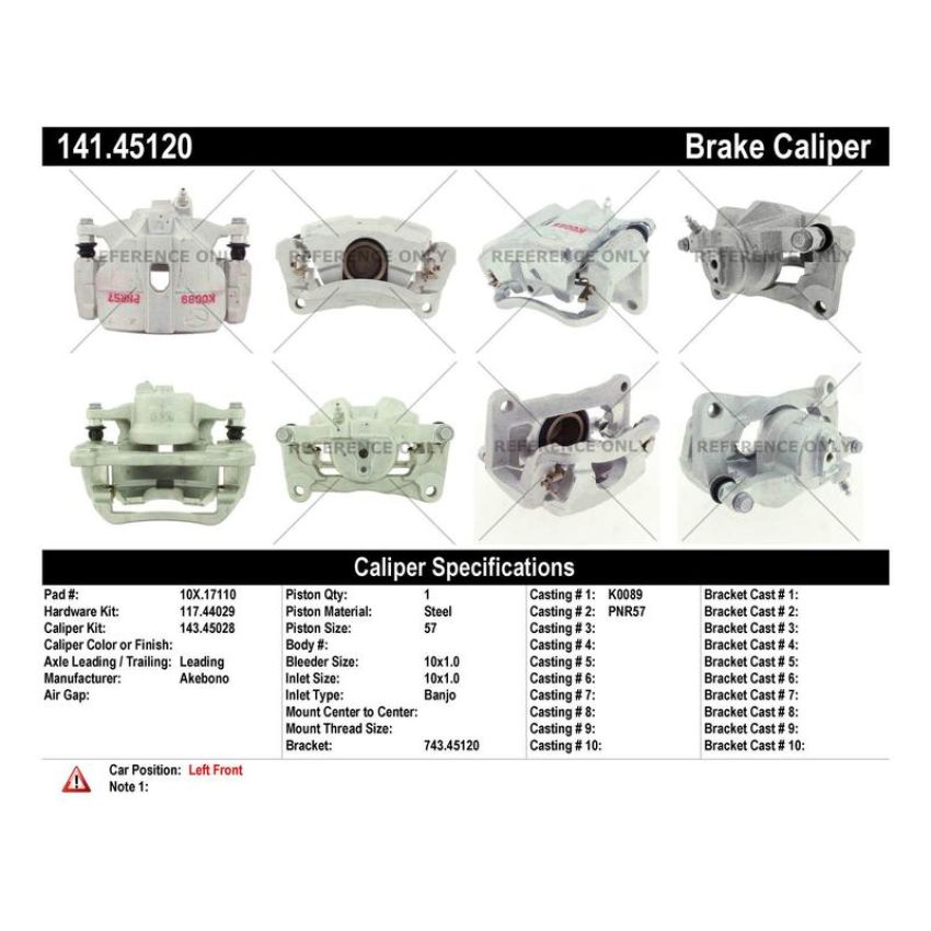 CENTRIC PARTS 141.45120 Centric Semi-Loaded Brake Caliper