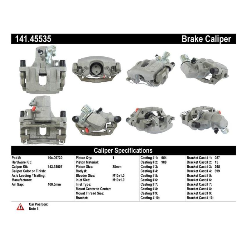 CENTRIC PARTS 141.45535 Centric Semi-Loaded Brake Caliper