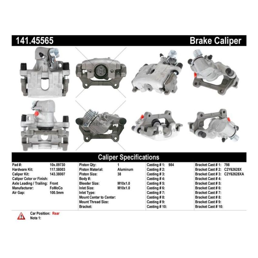 CENTRIC PARTS 141.45565 Centric Semi-Loaded Brake Caliper