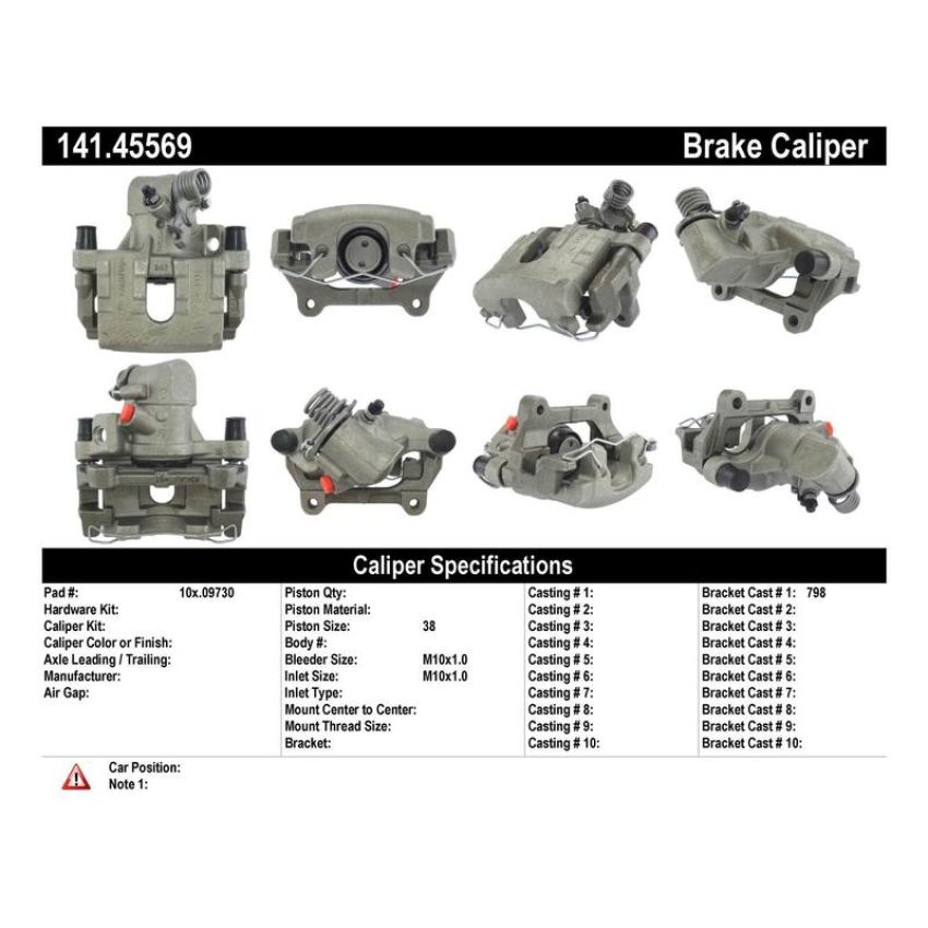 CENTRIC PARTS 141.45569 Centric Semi-Loaded Brake Caliper