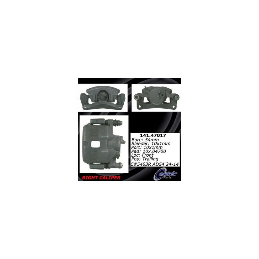 CENTRIC PARTS 141.47017 Centric Semi-Loaded Brake Caliper