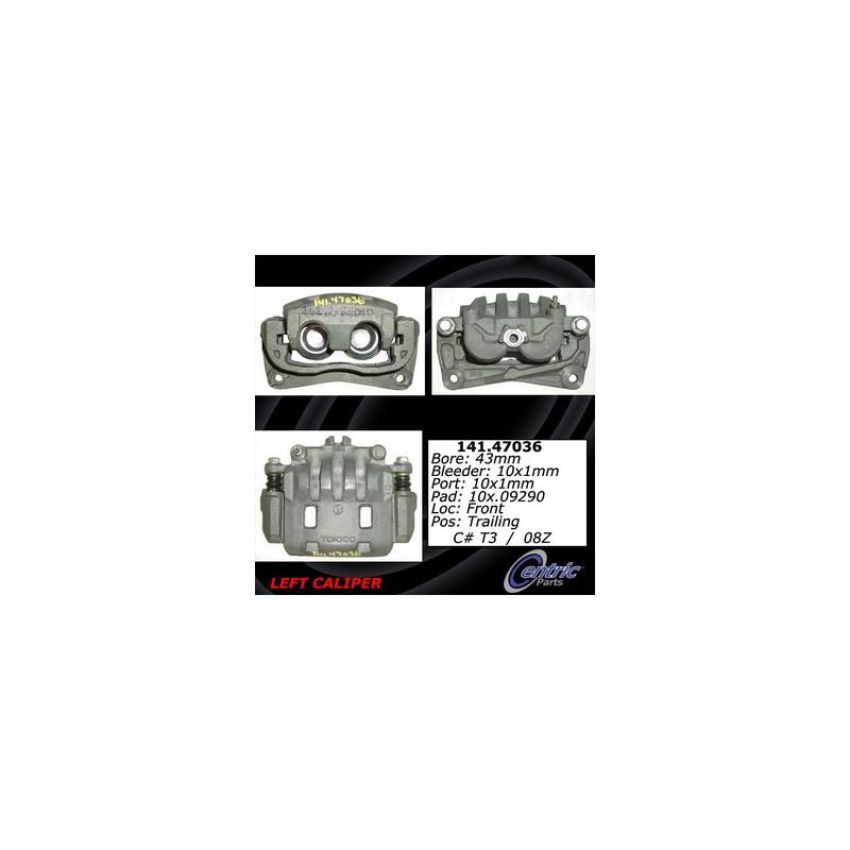 CENTRIC PARTS 141.47036 Centric Semi-Loaded Brake Caliper