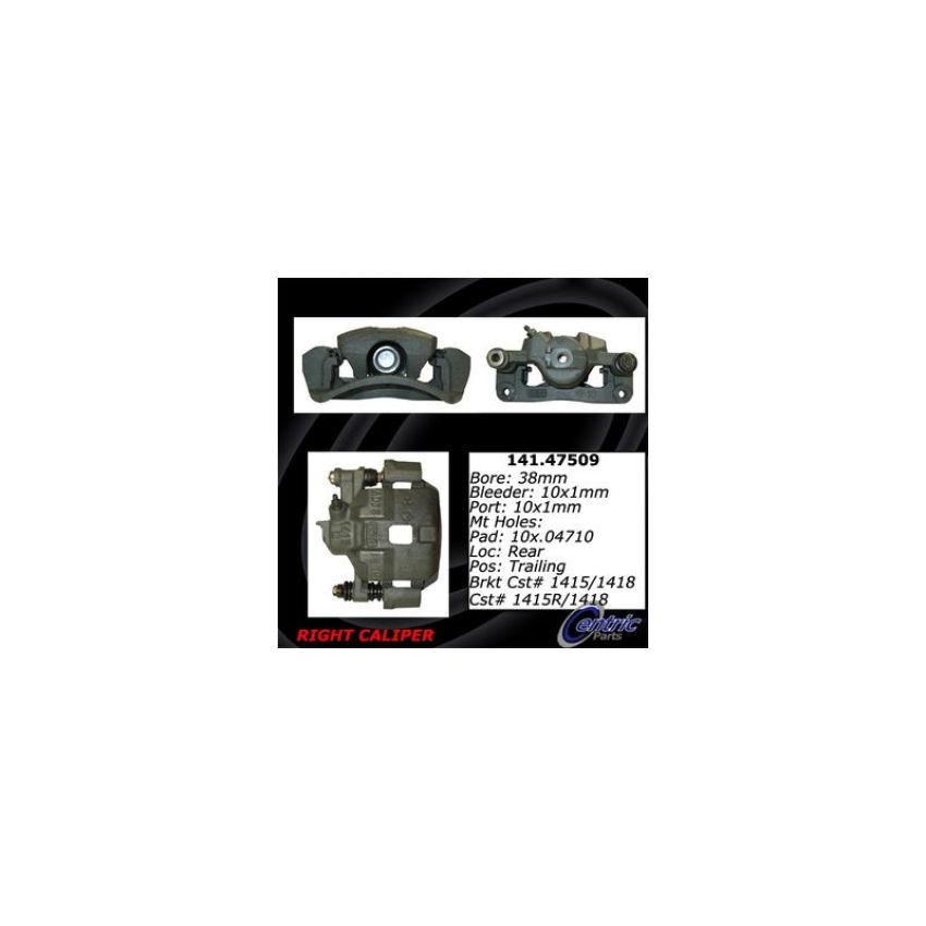 CENTRIC PARTS 141.47509 Centric Semi-Loaded Brake Caliper