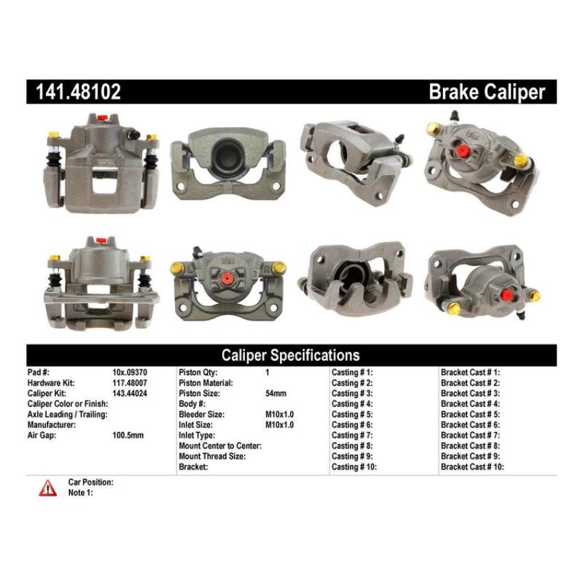 CENTRIC PARTS 141.48102 Centric Semi-Loaded Brake Caliper