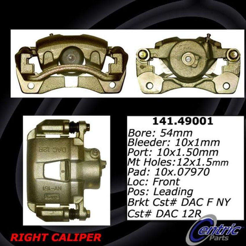 CENTRIC PARTS 141.49001 Centric Semi-Loaded Brake Caliper