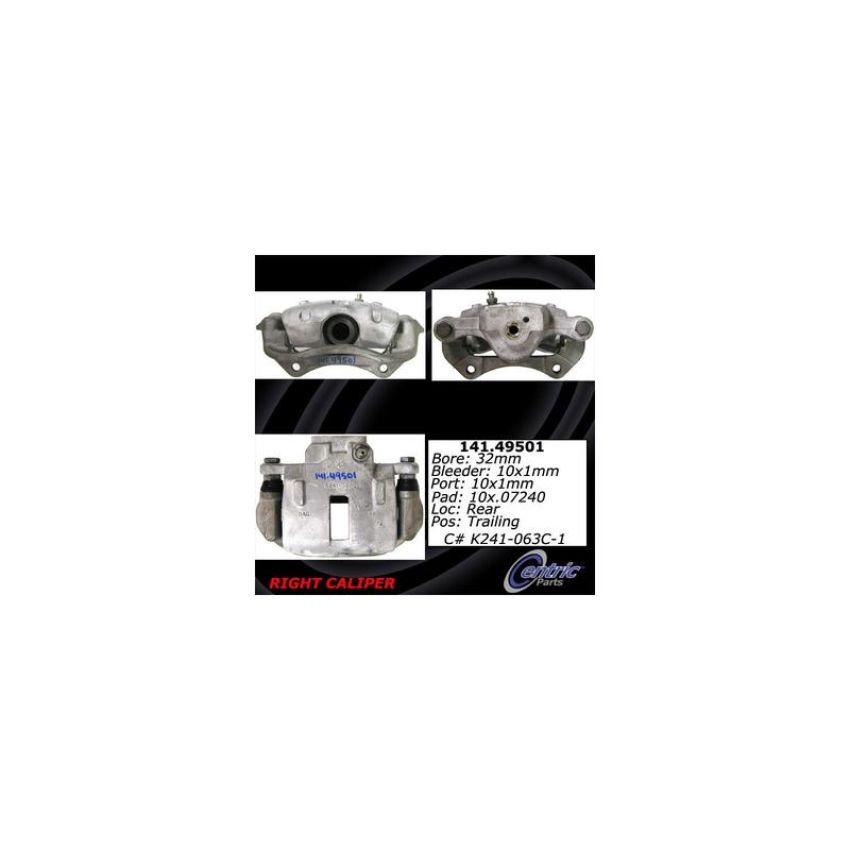 CENTRIC PARTS 141.49501 Centric Semi-Loaded Brake Caliper