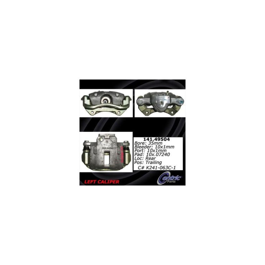 CENTRIC PARTS 141.49504 Centric Semi-Loaded Brake Caliper