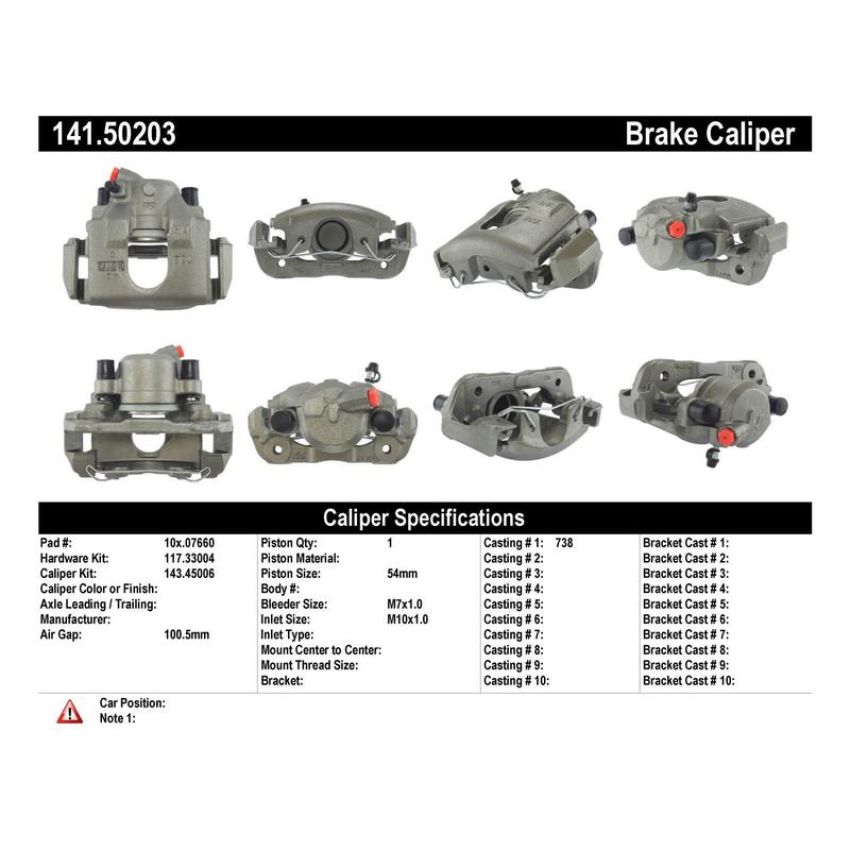 CENTRIC PARTS 141.50203 Centric Semi-Loaded Brake Caliper