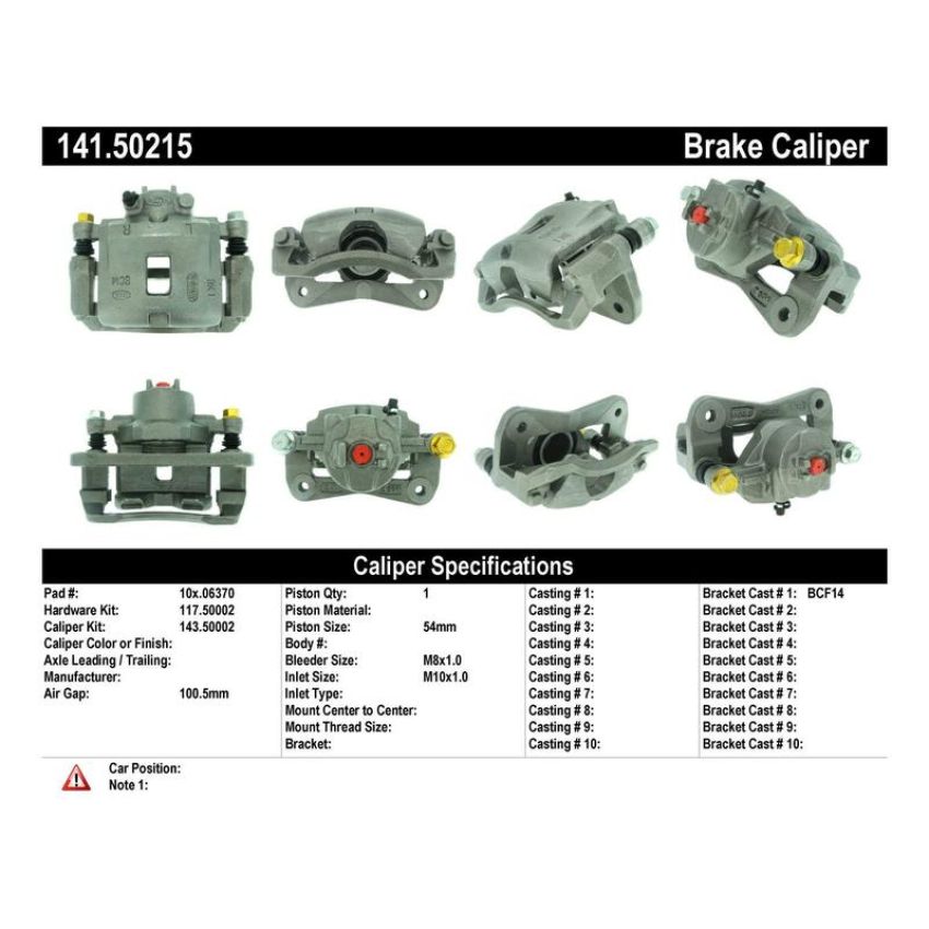 CENTRIC PARTS 141.50215 Centric Semi-Loaded Brake Caliper