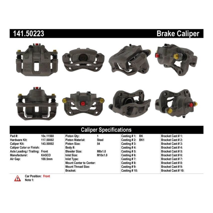 CENTRIC PARTS 141.50223 Centric Semi-Loaded Brake Caliper