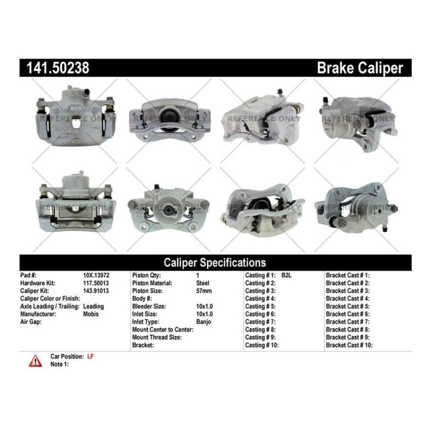 CENTRIC PARTS 141.50238 Centric Semi-Loaded Brake Caliper