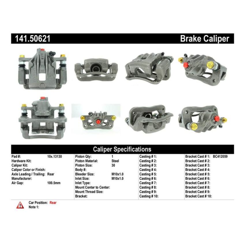 CENTRIC PARTS 141.50621 Centric Semi-Loaded Brake Caliper