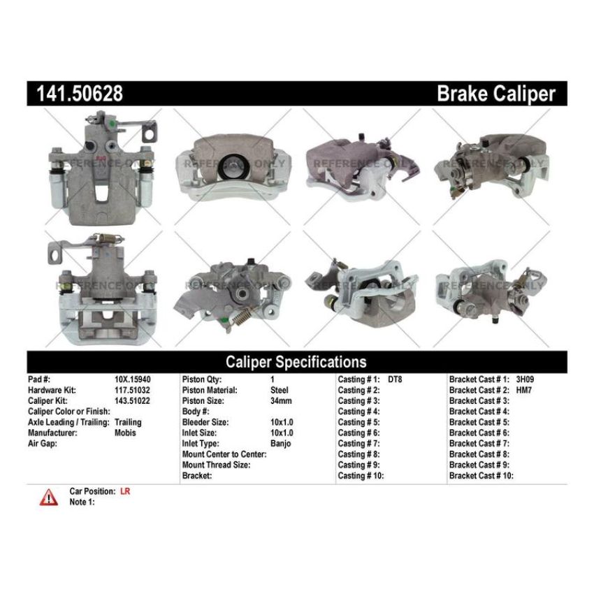 CENTRIC PARTS 141.50628 Centric Semi-Loaded Brake Caliper