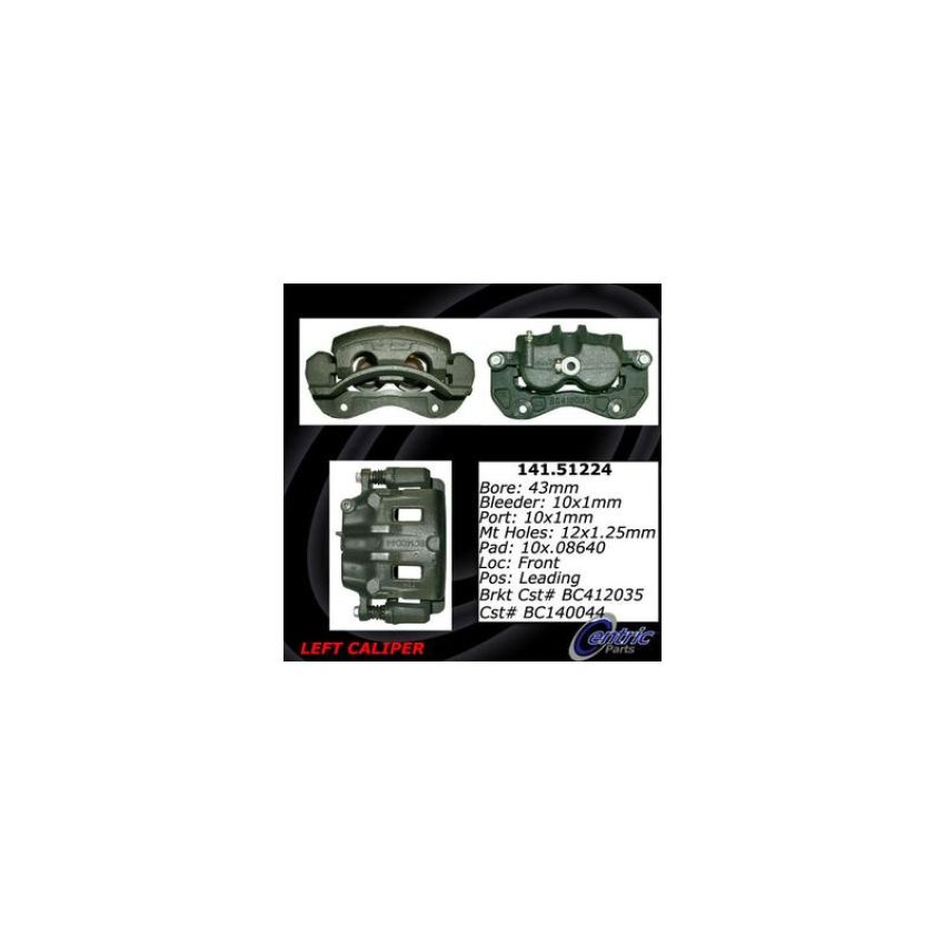 CENTRIC PARTS 141.51224 Centric Semi-Loaded Brake Caliper