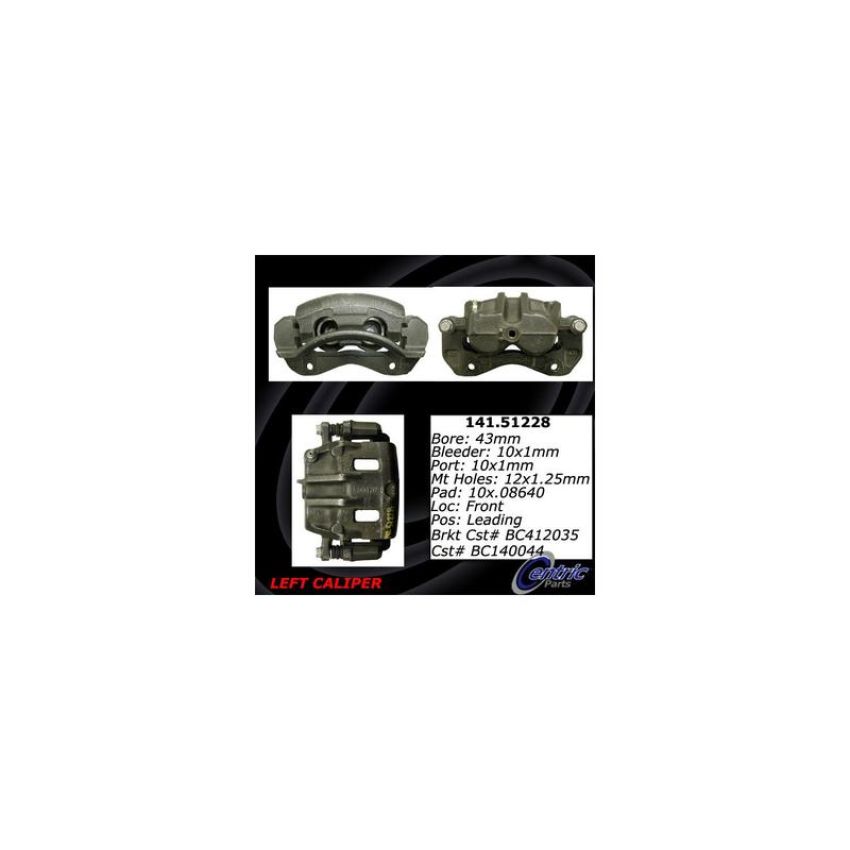 CENTRIC PARTS 141.51228 Centric Semi-Loaded Brake Caliper