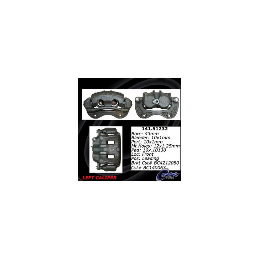 CENTRIC PARTS 141.51232 Centric Semi-Loaded Brake Caliper