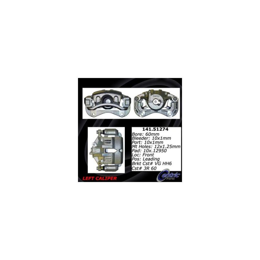 CENTRIC PARTS 141.51274 Centric Semi-Loaded Brake Caliper