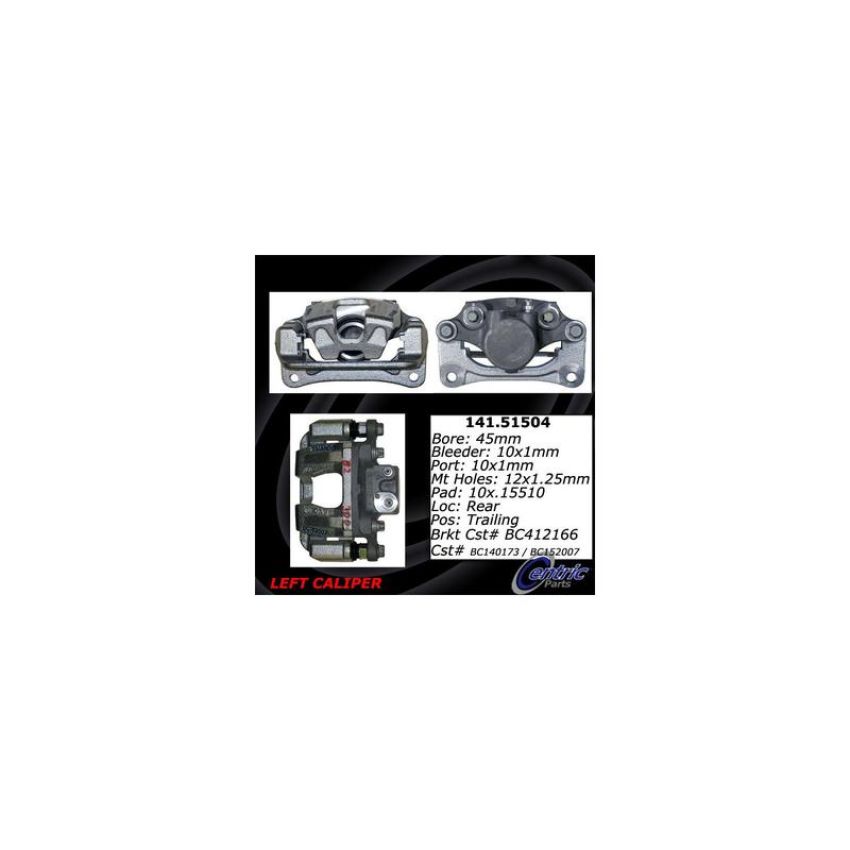 CENTRIC PARTS 141.51504 Centric Semi-Loaded Brake Caliper