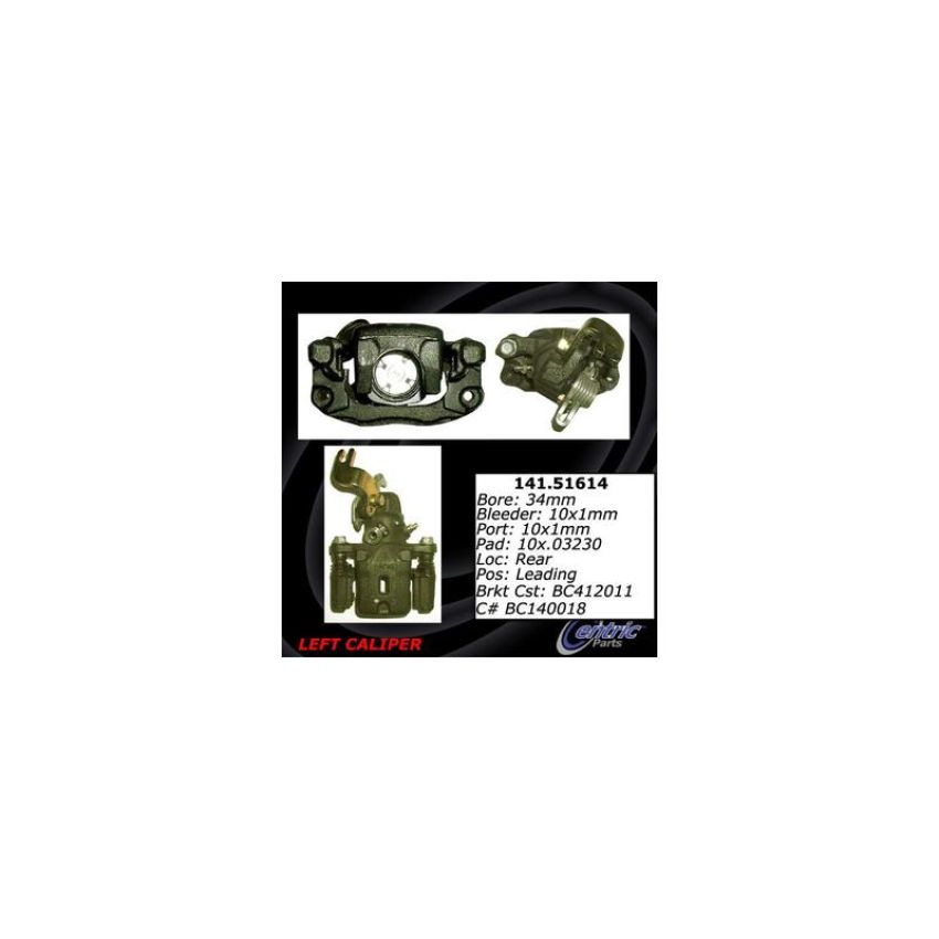 CENTRIC PARTS 141.51614 Centric Semi-Loaded Brake Caliper