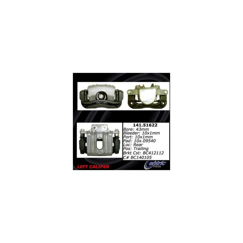 CENTRIC PARTS 141.51622 Centric Semi-Loaded Brake Caliper