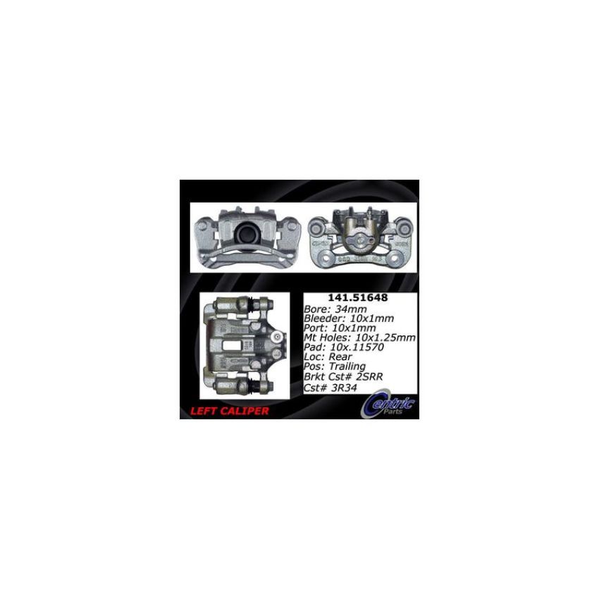 CENTRIC PARTS 141.51648 Centric Semi-Loaded Brake Caliper