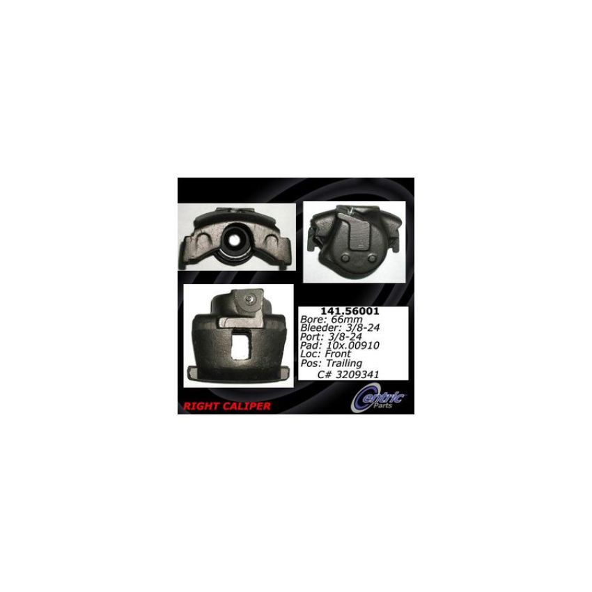 CENTRIC PARTS 141.56001 Centric Semi-Loaded Brake Caliper with New Phenolic Pistons