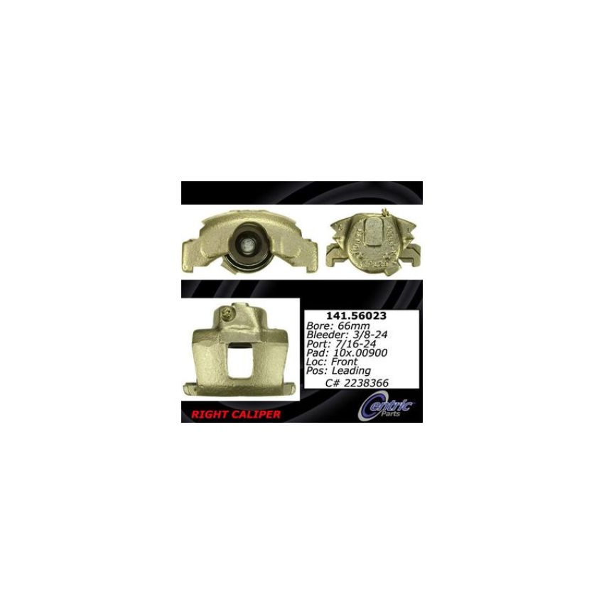 CENTRIC PARTS 141.56023 Centric Semi-Loaded Brake Caliper with New Phenolic Pistons