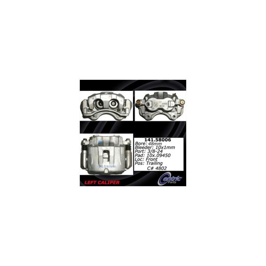 CENTRIC PARTS 141.58006 Centric Semi-Loaded Brake Caliper with New Phenolic Pistons