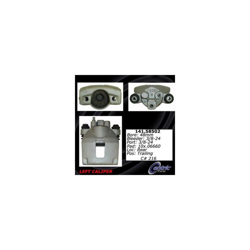 CENTRIC PARTS 141.58502 Centric Semi-Loaded Brake Caliper with New Phenolic Pistons