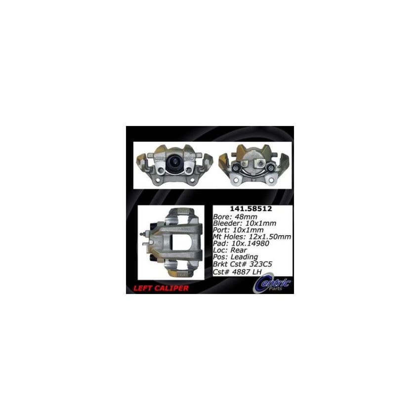 CENTRIC PARTS 141.58512 Centric Semi-Loaded Brake Caliper with New Phenolic Pistons