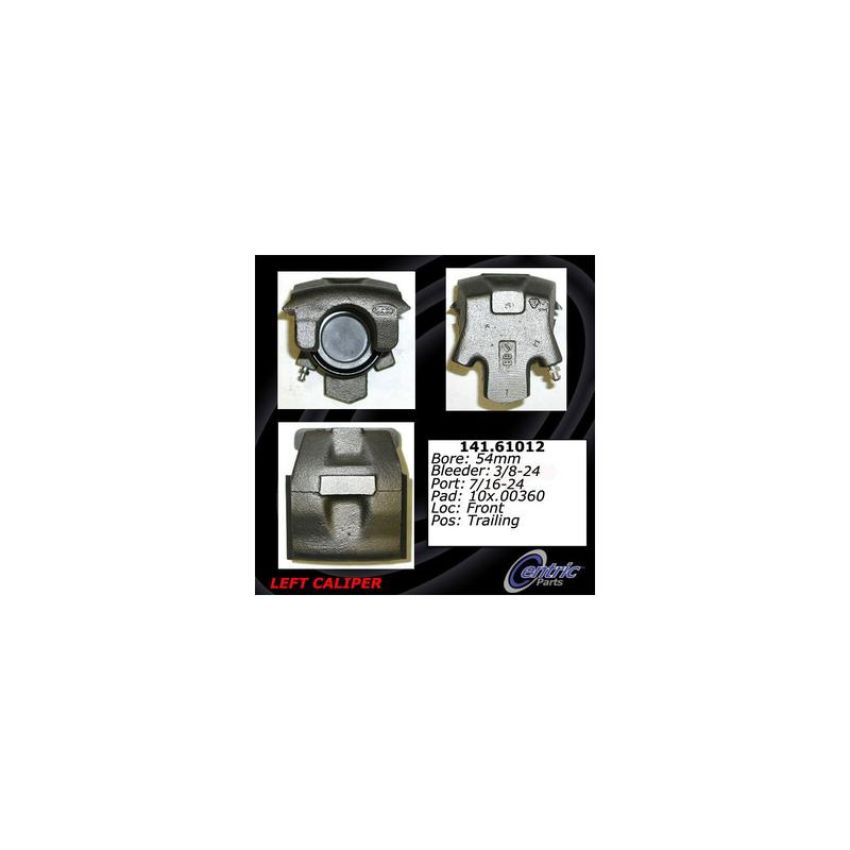 CENTRIC PARTS 141.61012 Centric Semi-Loaded Brake Caliper