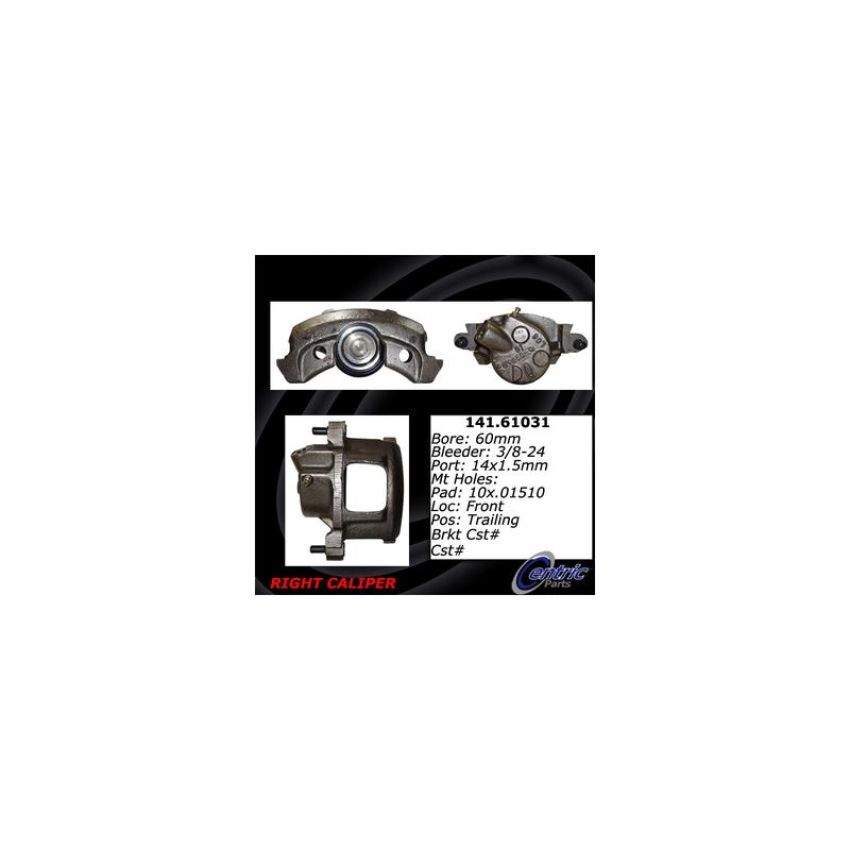 CENTRIC PARTS 141.61031 Centric Semi-Loaded Brake Caliper