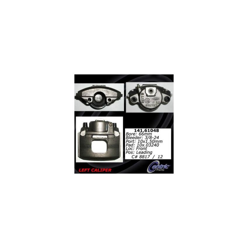 CENTRIC PARTS 141.61048 Centric Semi-Loaded Brake Caliper with New Phenolic Pistons