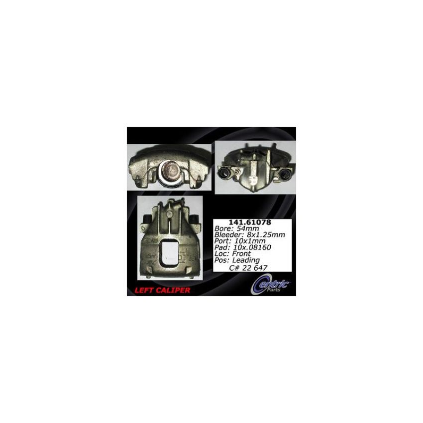 CENTRIC PARTS 141.61078 Centric Semi-Loaded Brake Caliper