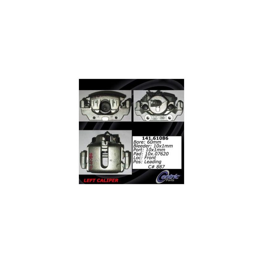 CENTRIC PARTS 141.61086 Centric Semi-Loaded Brake Caliper
