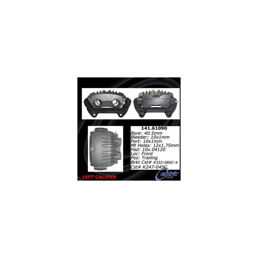CENTRIC PARTS 141.61090 Centric Semi-Loaded Brake Caliper