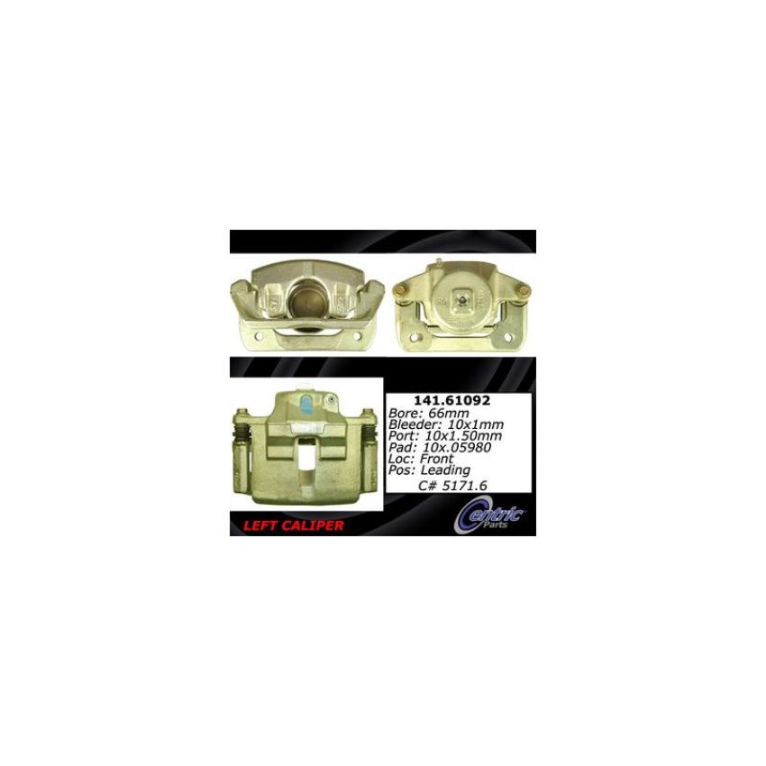 CENTRIC PARTS 141.61092 Centric Semi-Loaded Brake Caliper