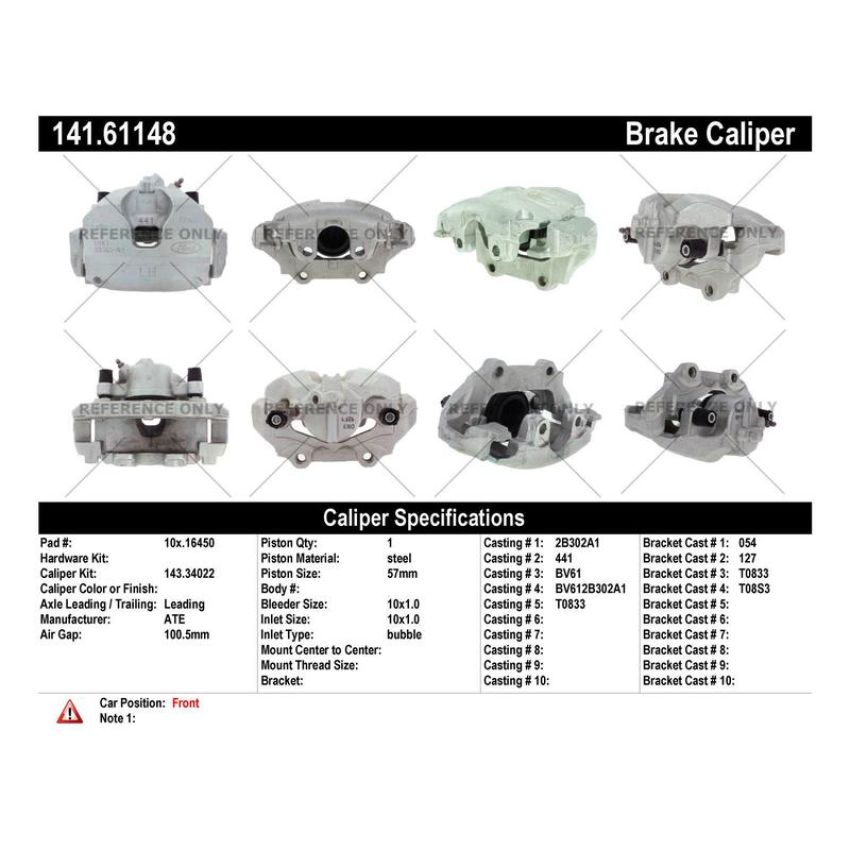 CENTRIC PARTS 141.61148 Centric Semi-Loaded Brake Caliper