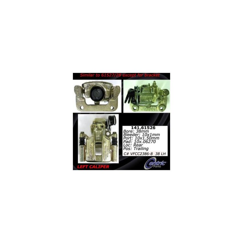 CENTRIC PARTS 141.61526 Centric Semi-Loaded Brake Caliper
