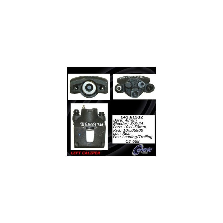 CENTRIC PARTS 141.61532 Centric Semi-Loaded Brake Caliper with New Phenolic Pistons