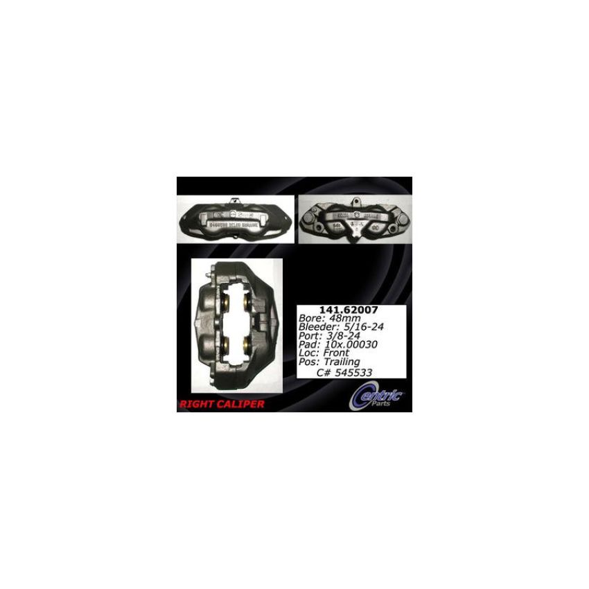 CENTRIC PARTS 141.62007 Centric Semi-Loaded Brake Caliper
