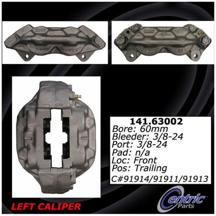 CENTRIC PARTS 141.63002 Centric Semi-Loaded Brake Caliper