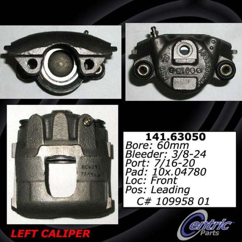 CENTRIC PARTS 141.63049 Centric Semi-Loaded Brake Caliper with New Phenolic Pistons