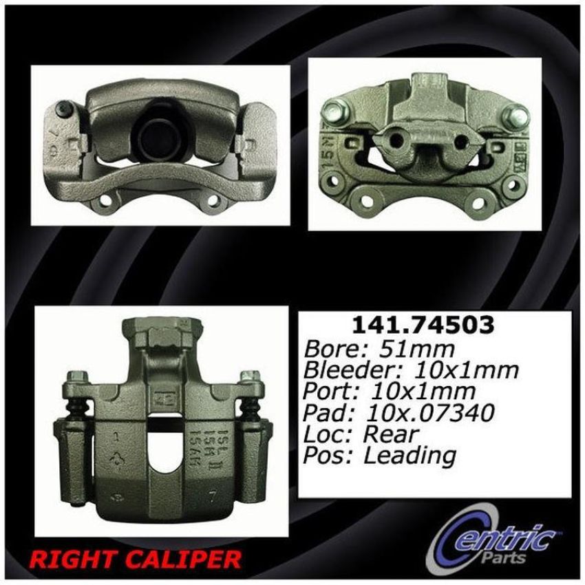 CENTRIC PARTS 141.74503 Centric Semi-Loaded Brake Caliper