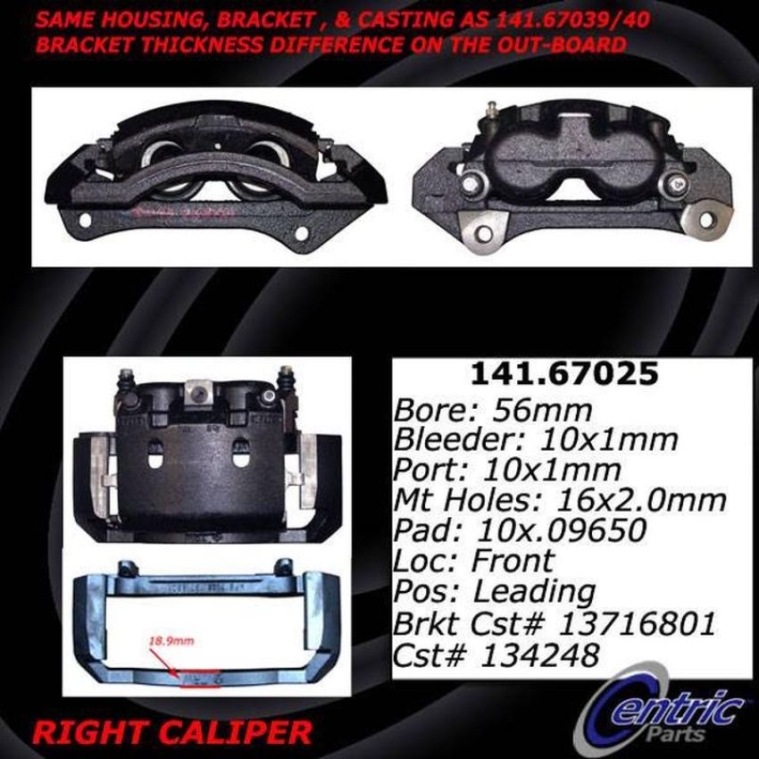 CENTRIC PARTS 142.67025 Posi Quiet Loaded Caliper