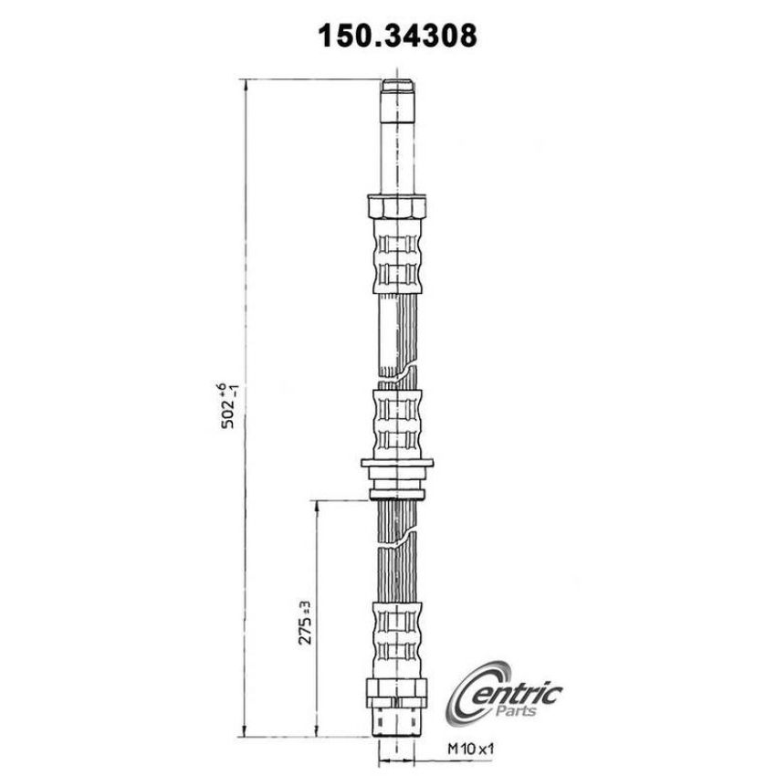 CENTRIC PARTS 150.34308 Centric Brake Hose